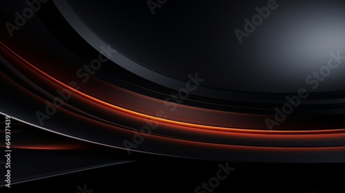 Abstract black orange wave background for banner, landing page, web, wallpaper. Abstract minimal background concept