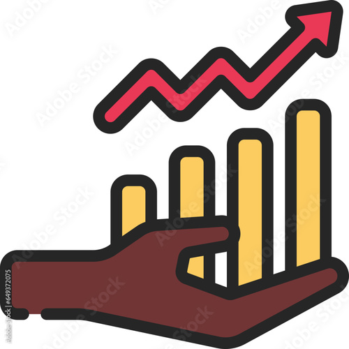 Give Increase Charts Icon
