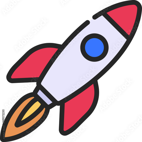 Rocket Ship Launch Icon