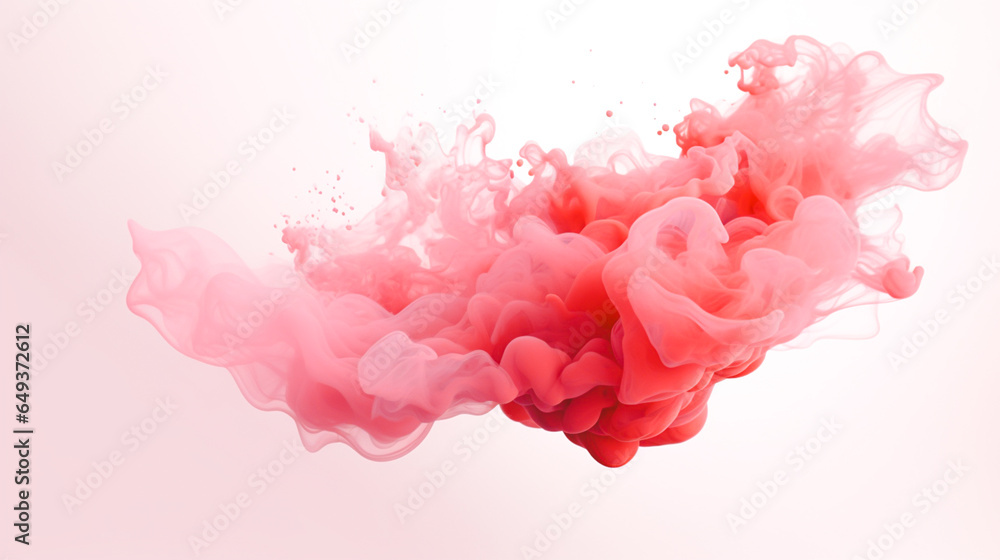 Pink abstract background with liquid splashes in the air, light crimson, serene watercolors. Pink abstract background with liquid splashes in the air, light crimson, serene watercolors.