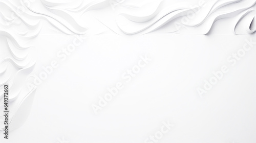 White paper with abstract ripples on it, for art or design, deconstructed minimalism, minimalistic objects. © toodlingstudio