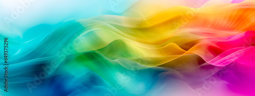 light and soft satin fiber, creative art abstract colorful blurred background, banner
