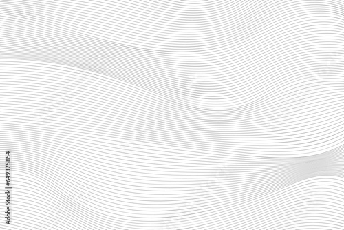 black and white wavy stripes background. Vector illustration