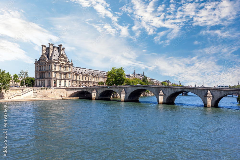 Pont Royal (Royal bridge) and the Seine river in Paris, France Pont Royal (Royal bridge) and the Seine river in Paris, France