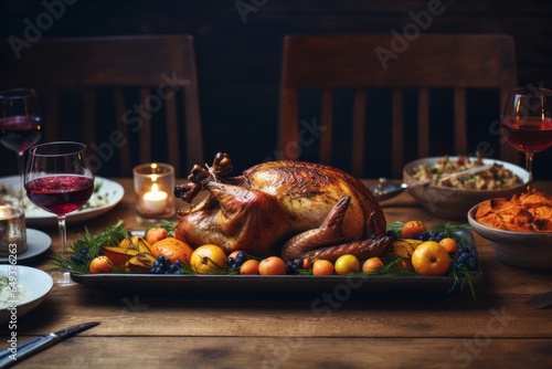 Thanksgiving Homemade Roasted Turkey.
