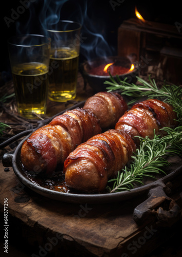 Pigs in Blankets-Sausage Wrapped in Bacon 
