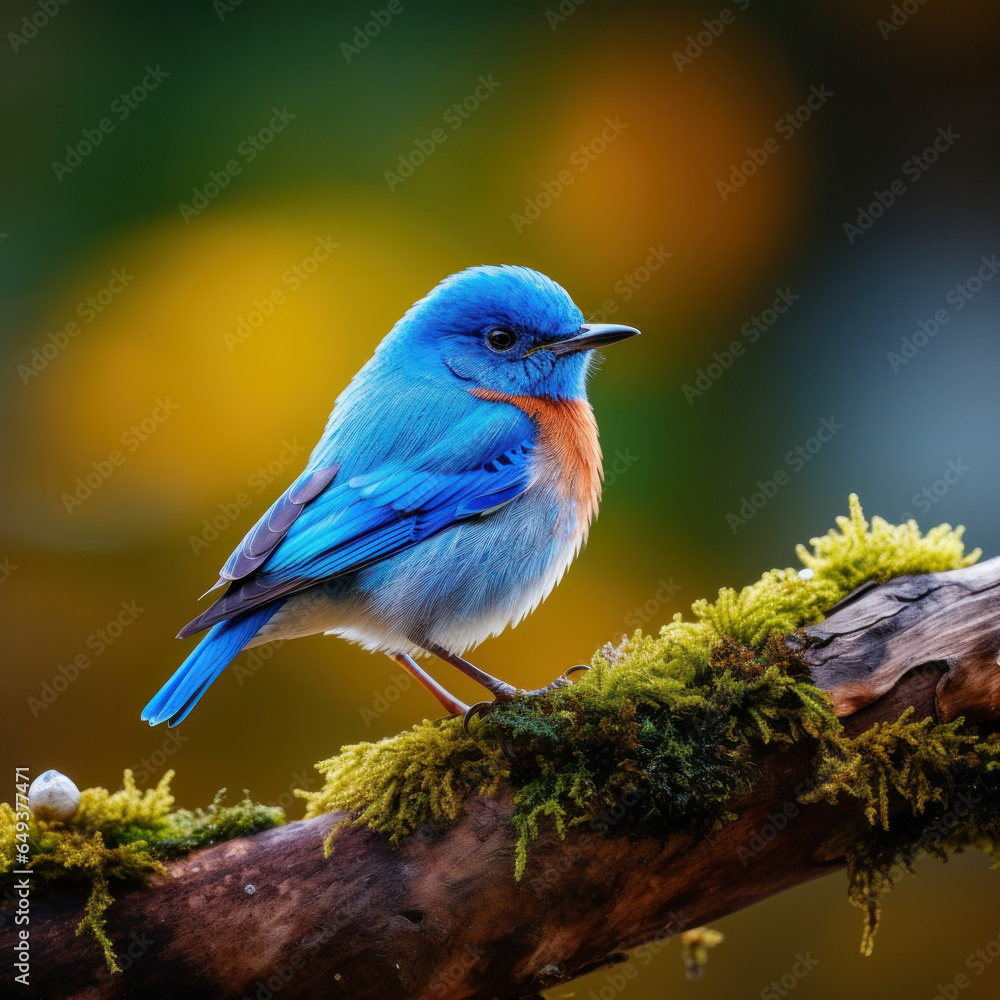 Bluebird in its Natural Habitat, Wildlife Photography, Generative AI Bluebird in its Natural Habitat, Wildlife Photography, Generative AI