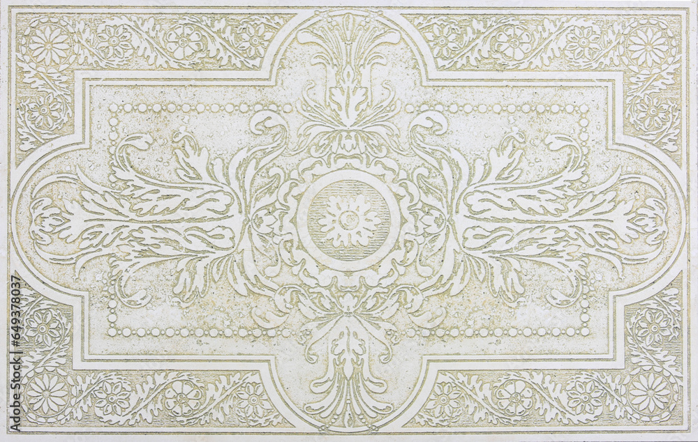 white floral pattern for kitchen tiles