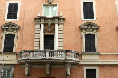 External balcony on the facade of a residential building.