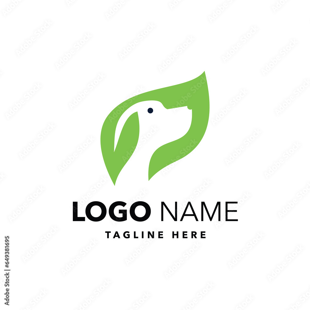 Fototapeta premium Pet shop nature dog logo