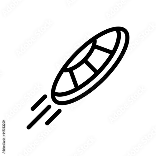 frisbee line icon