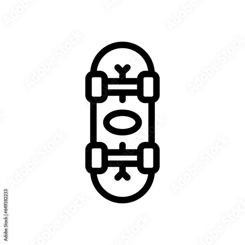 skateboard line icon