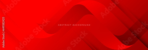 Abstract red background with geometric shape and shadow. Modern graphic design element. Suit for poster, banner, brochure, business, card, corporate, cover, website, flyer. Vector illustration photo