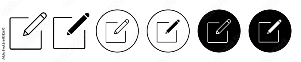 Edit icon. Online edit the document form symbol. Sign up website web app ui button vector. Pen and pencil with note sign. Edit icon. Online edit the document form symbol. Sign up website web app ui button vector. Pen and pencil with note sign.