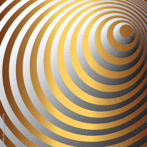 Distorted seamless ellipse shape silver and golden color background. Vector Ilustration. Used as background, wallpaper, backdrop, website, fabric pattern ect. EPS 10