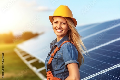 Installing photovoltaic solar panels is easy, they can be assembled by young people without knowledge. © Joaquin Corbalan