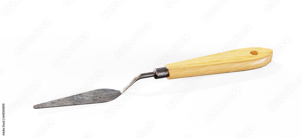 Fototapeta premium Finishing trowel with yellow black rubber handle 3d render