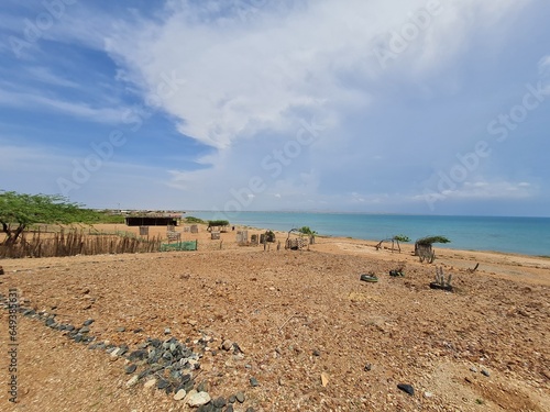 SPIAGGIA A CABO DE LA VELA, MAR DEI CRAIBI, LA GUAJIRA, COLOMBIA photo