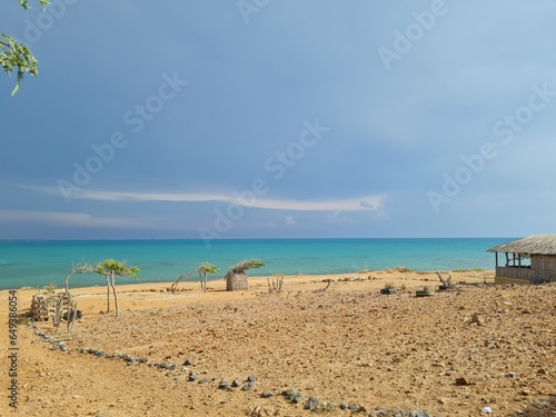 MAR DEI CARAIBI, SPIAGGIA A CABO DE LA VELA, LA GUAJIRA, COLOMBIA photo