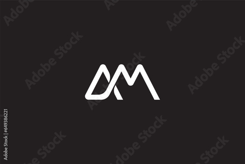 Monogram Letter am Logo Design vector template