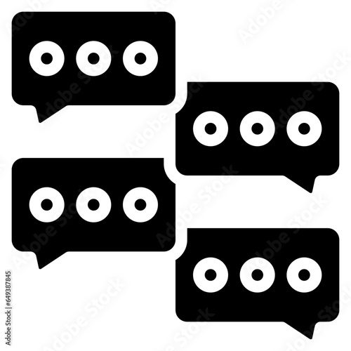 Four Messages Chain Icon