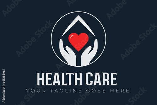 Health and medicare modern vector logo design template
