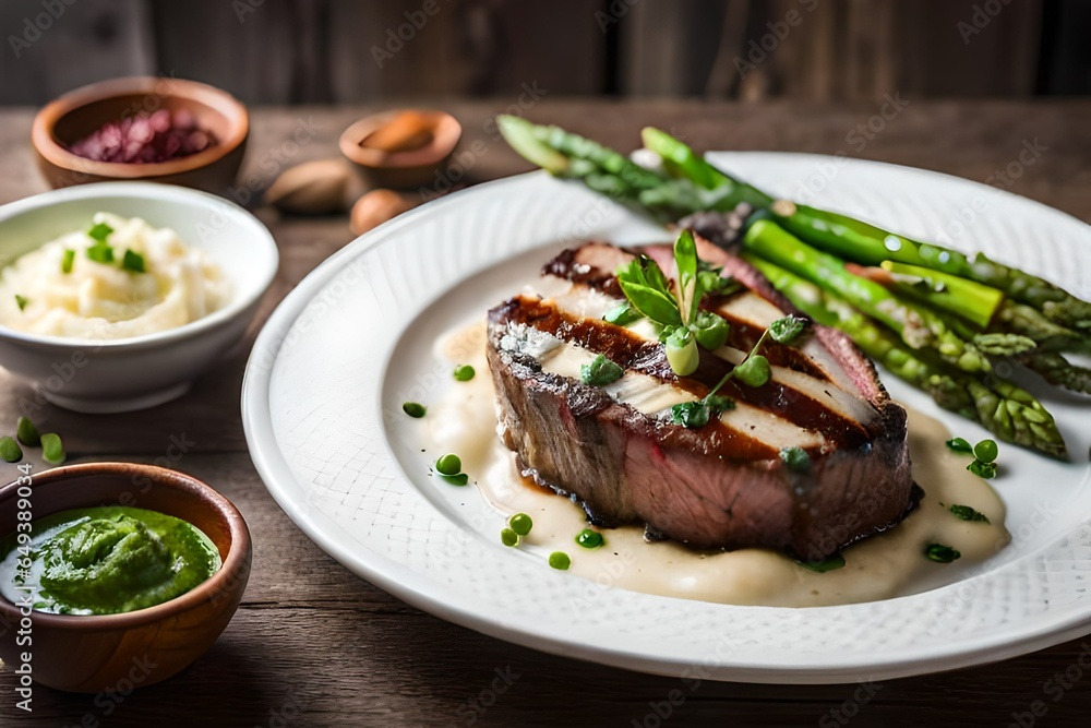 grilled steak with vegetables Generated Ai grilled steak with vegetables Generated Ai