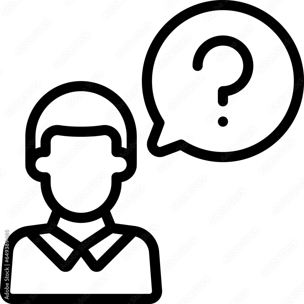 Man Asking Question Icon