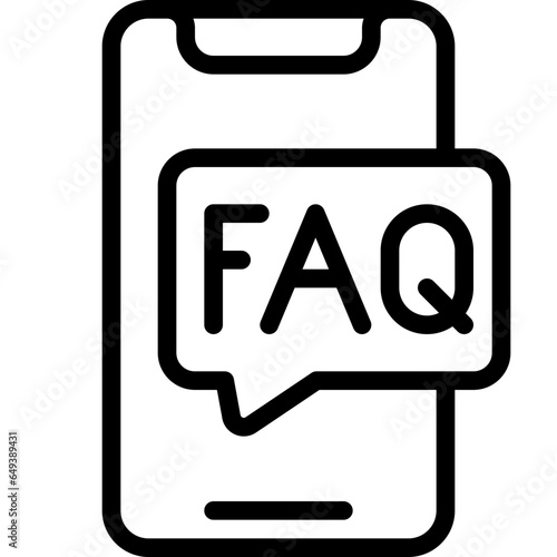 FAQ Message Mobile Icon