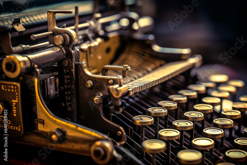 Leinwand Poster Ancienne machine à écrire
