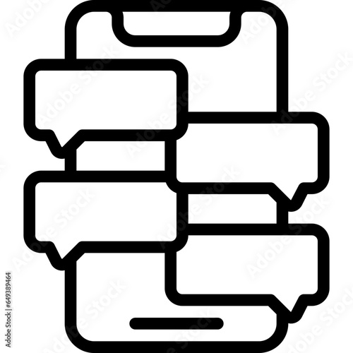 Message Chain Mobile Icon