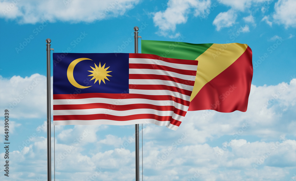 Congo and Malaysia flag Congo and Malaysia flag
