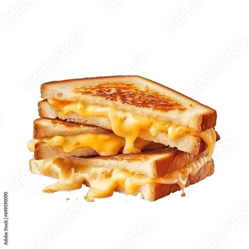 cheese sandwich isolated on transparent background © DX