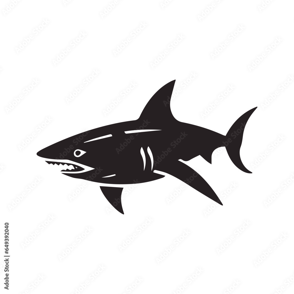 Fototapeta premium aggressive shark logo icon vector template