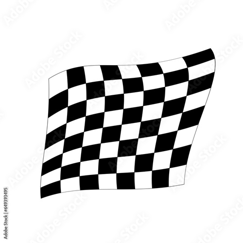 muster eines schachbretts verformt als flagge, abstrakter hintergrund, modernes design