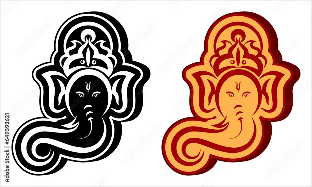Ganesha The Lord Of Wisdom Calligraphic Style M_2309003 Ganesha The Lord Of Wisdom Calligraphic Style M_2309003