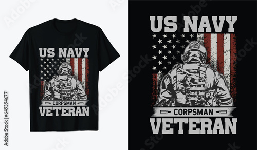 veterans day t-shirt. us navy corpsman veteran