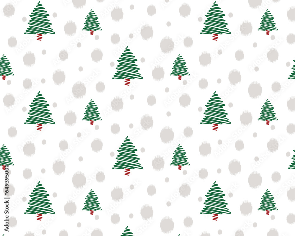christmas tree and snowflake on background