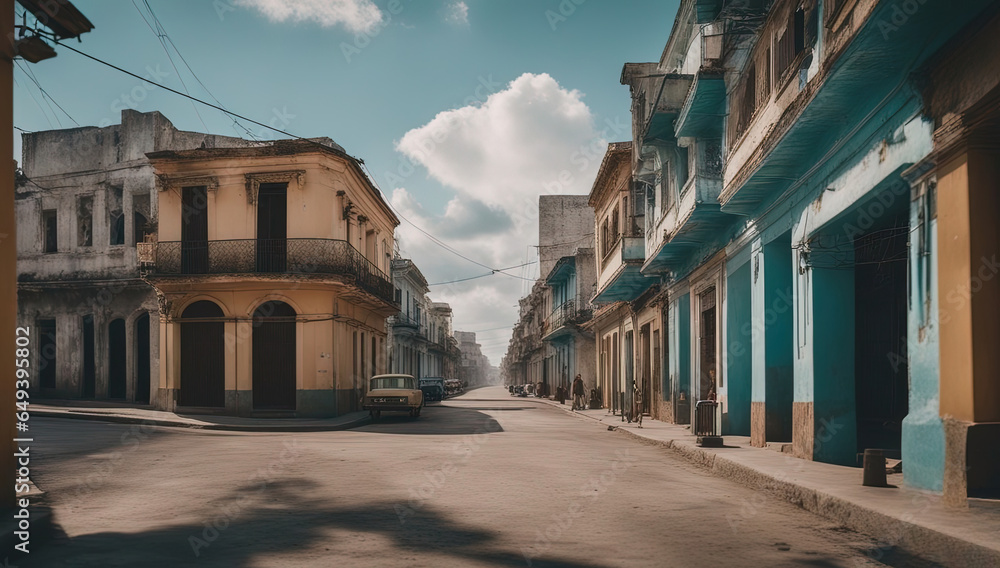 Streets of Havana Cuba - Created with Generative AI Technology
