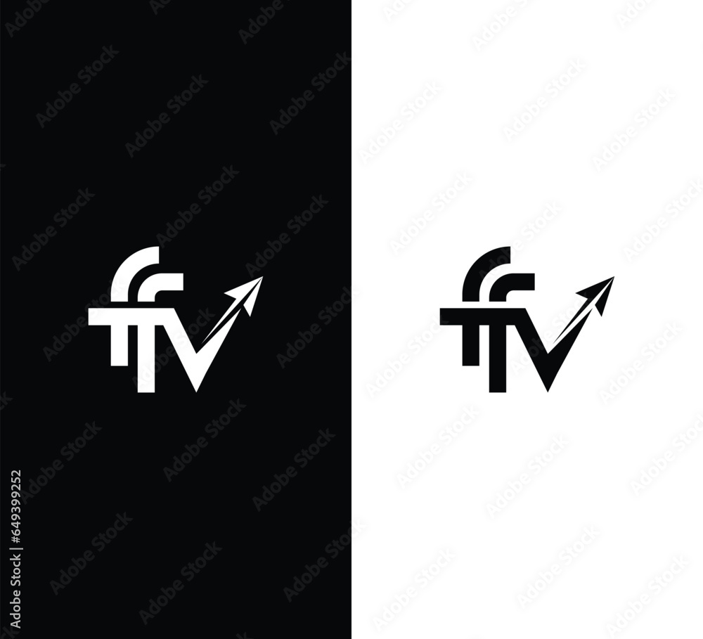 Modern Vector Letter FFV Logo Design Modern Vector Letter FFV Logo Design