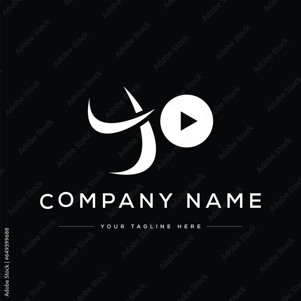 Monogram Letter GO Logo Design Vector Monogram Letter GO Logo Design Vector