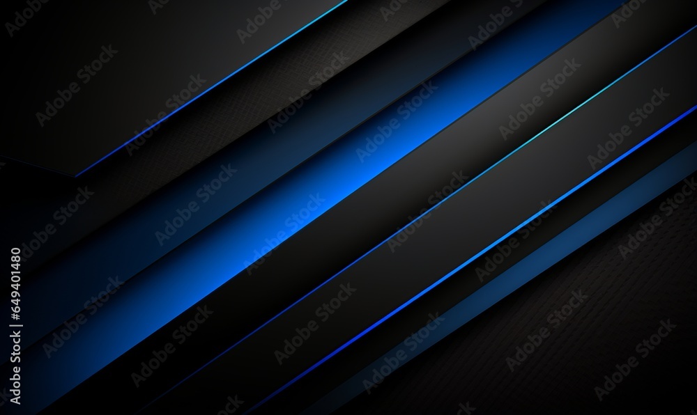 A black and blue background with a minimalist approach, 3D elements, and shadow effects, perfect for product presentations with ample copy space. A black and blue background with a minimalist approach, 3D elements, and shadow effects, perfect for product presentations with ample copy space.