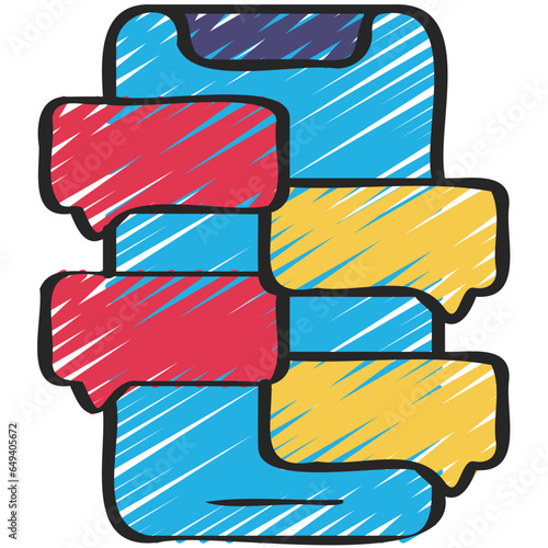 Message Chain Mobile Icon