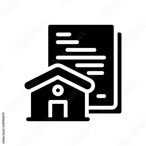 mortgage glyph icon