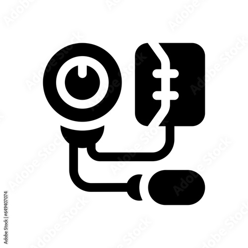 blood pressure gauge glyph icon