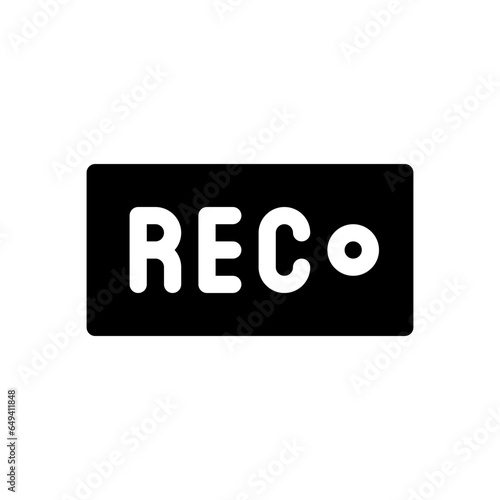 rec glyph icon
