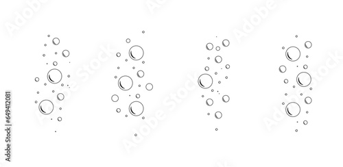 Obraz na płótnie bubbles icon set. soda water element w salonie