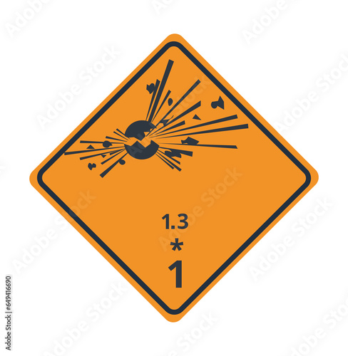 Class 1 Explosives Symbol, Division 1.3
