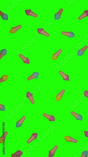 ice cream coming onto screen