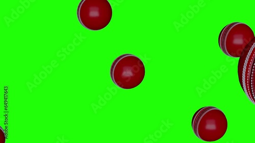 cricket ball pattern coming onto screen green screen